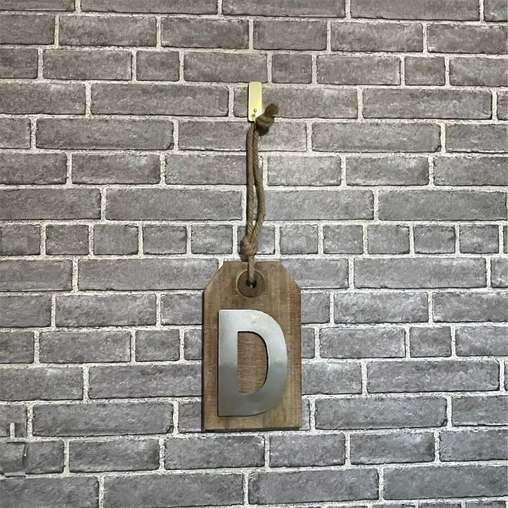 Rustic Wood & Metal Wall Mask Brown Decor for Living Room/Entryway